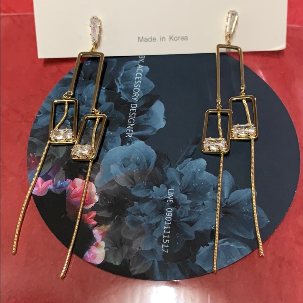 Gold tone earrings
